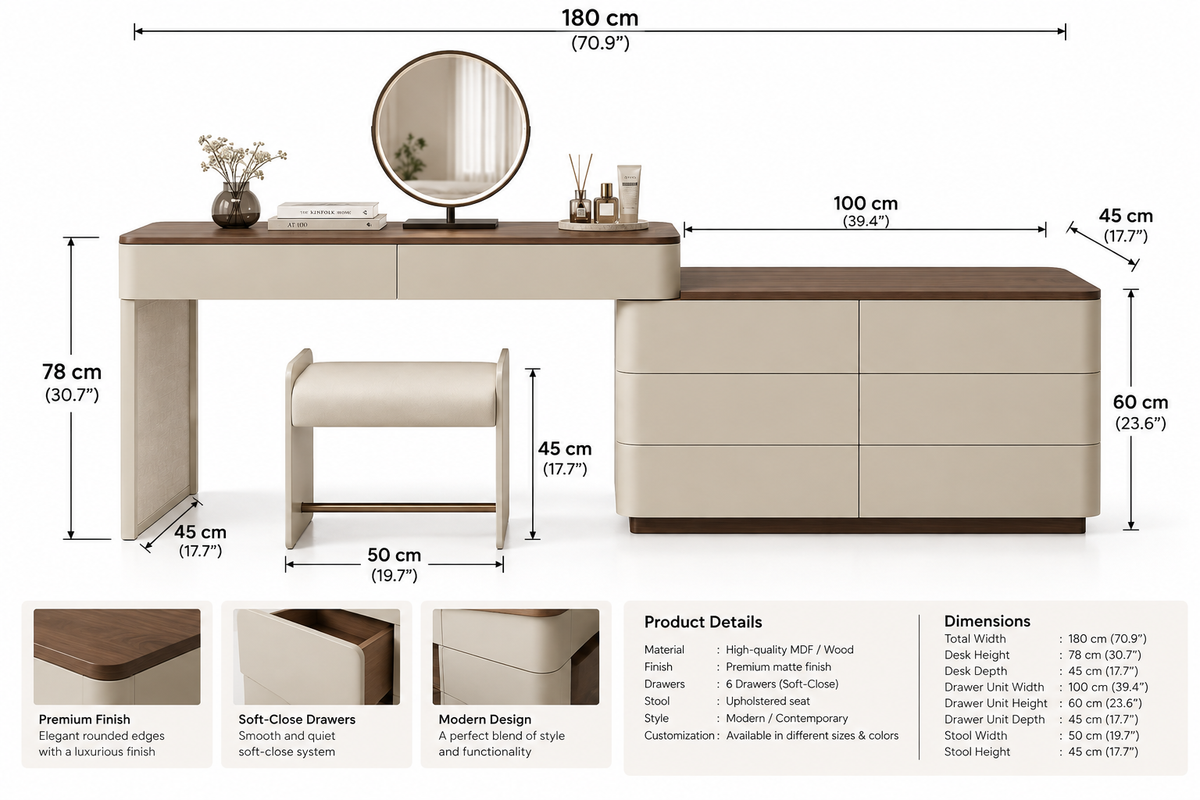 Celeste Make-up Vanity