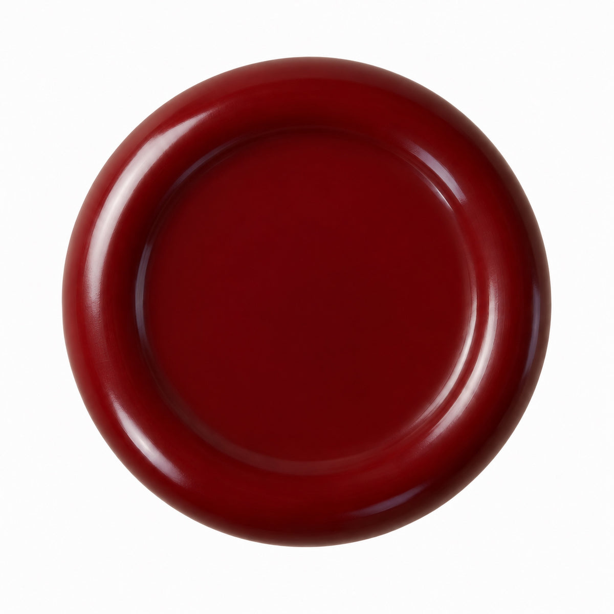 Top-down view of Halqa donut table showing the round dished top