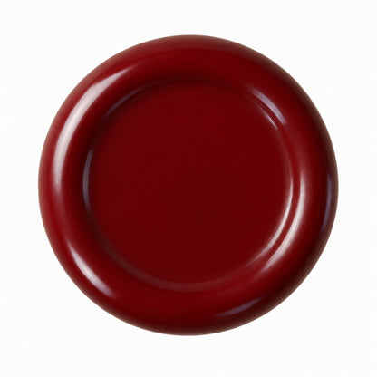 Top-down view of Halqa donut table showing the round dished top