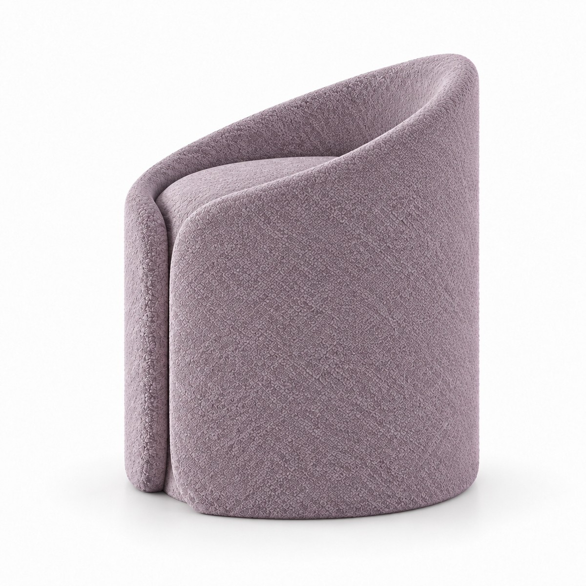 Tala bench side profile showing the cylindrical body and sweeping back